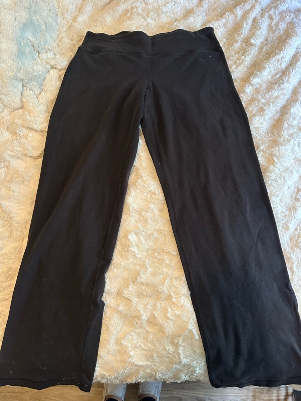 Black Wide-Leg Yoga Pants